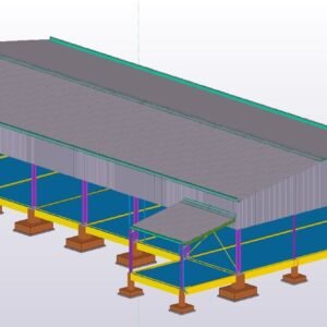 مخططات تنفيذية لمستودع 18X48م