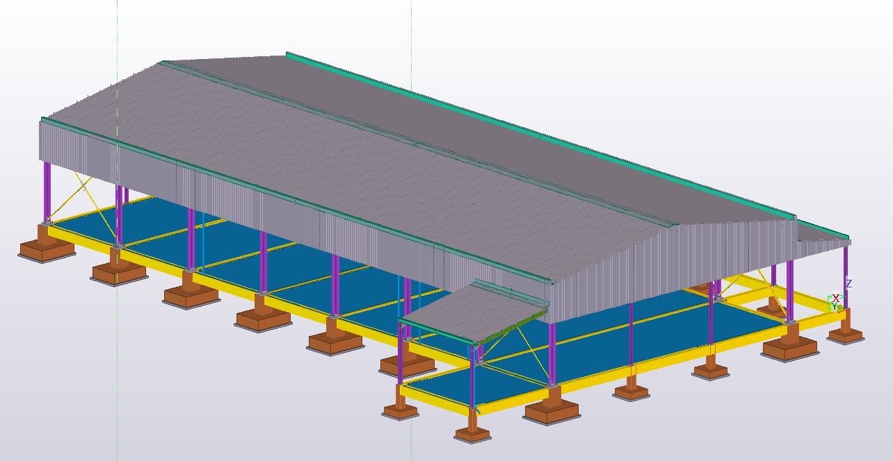 مخططات تنفيذية لمستودع 18X48م
